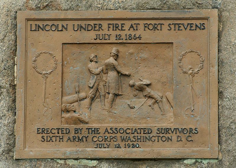 LincolnUnderFireatFortStevensMarker