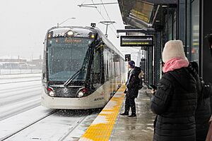 Line 6 Citadis Spirit LRT at Martin Grove Station, December 7 2025 (02)