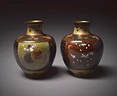 Matching Pair of Cloisonné Vases, c. 1800-1894