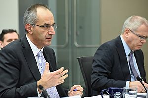 Mike Pezzullo joined by officials at the Five Country Ministerial, Washing DC, September 2016