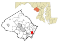 Montgomery County Maryland Incorporated and Unincorporated areas White Oak Highlighted
