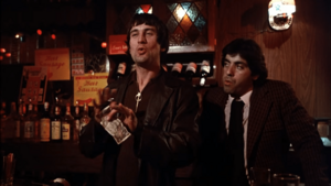 Movie trailer screenshot of Robert D Niro in Mean Streets (1973)