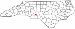 Location of Norwood, North Carolina