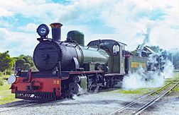 A large preserved steam engine.