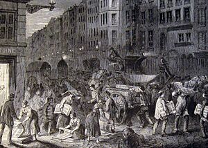 Newspaper market, Paris 1848