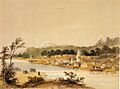 Oregon City 1845 by Warre