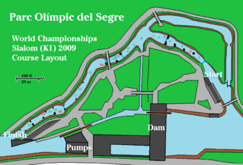 Parc Olímpic del Segre - Whitewater Course Map
