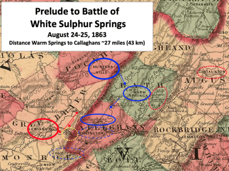 Prelude to Battle of White Sulphur Springs Aug 24
