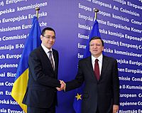 Premierul Victor Ponta s-a întâlnit astăzi, la Bruxelles, cu preşedintele Comisiei Europene, Jose Manuel Barroso.jpg