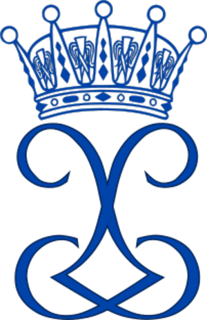 Royal Monogram of Princess Lilian of Sweden