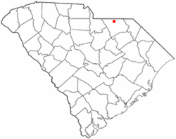 Location of Ruby, South Carolina