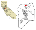 San Joaquin County California Incorporated and Unincorporated areas Collierville Highlighted 0614708