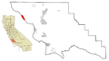San Luis Obispo County California Incorporated and Unincorporated areas Cambria Highlighted