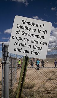Sign Prohibiting Removal of Trinite at Ground Zero