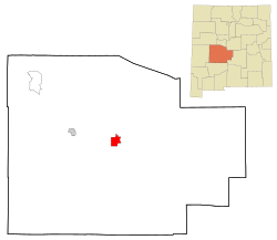 Location of Socorro in Socorro County, New Mexico