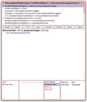 Squeak Debugger Define demonstrate-programmingIn-