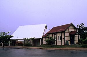 St Mark's Anglican Church (left) and St Luke's Anglican Church (right), Boyne Island, 1992
