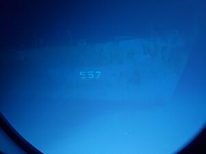 Starboard bow of the wreck of the USS Johnston DD-557