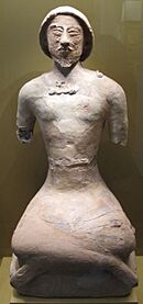 Statua virile-ossario, dintorni di koy-krylgan-kala, I-III sec