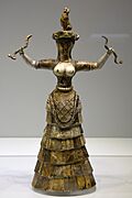 The Snake Goddess, Knossos, 1650-1550 BC, AMH, 145150