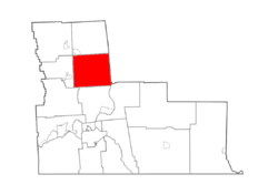 Map highlighting Barker's location within Broome County.