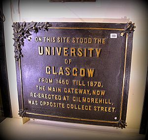 University of Glasgow, Older Building Sign