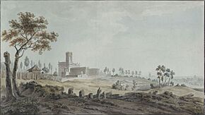Vue du Village ter Vueren et du Chateau du Prince Charles demolie par Joseph II l'an 1780 a 2 lieues de Bruxelles