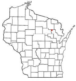 Location of Townsend, Wisconsin
