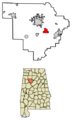 Walker County Alabama Incorporated and Unincorporated areas Cordova Highlighted 0117368