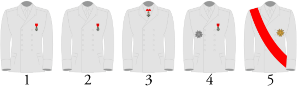 Wearing of the insignia of the Légion d'honneur (gentlemens)