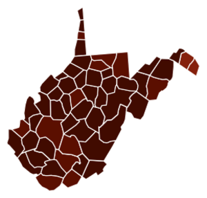 West Virginia Counties by race (2020 census)