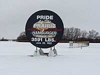 World's Largest Hamburger Rutland, North Dakota