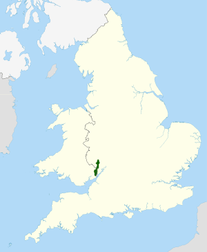 Wye Valley AONB locator map