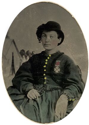 Annie Etheridge with Kearny Cross medal
