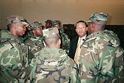 Artur Davis Visits Troops 2003