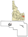 Bonneville County Idaho Incorporated and Unincorporated areas Iona Highlighted 1640420
