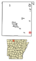 Boone County Arkansas Incorporated and Unincorporated areas Everton Highlighted 0522450