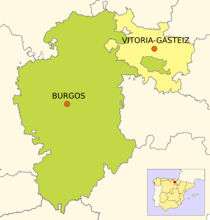 Burgos Alava Treviño location map