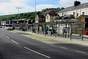 Bus station substitute in Ebbw Vale - geograph.org.uk - 4496155