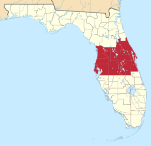 Central Florida, part of the Florida megaregion