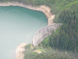 Close view of Arch dam