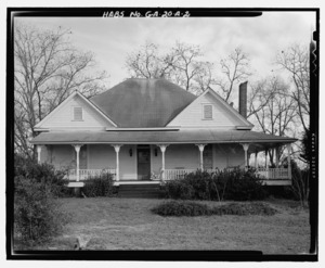 Closer view of west front - William Webb Farm, House, State Highway 3-U.S. highway 19, Sumter, Sumter County, GA HABS GA-20-A-2
