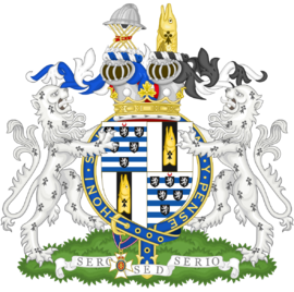 Coat of Arms of Robert Gascoyne-Cecil, 7th Marquess of Salisbury.svg