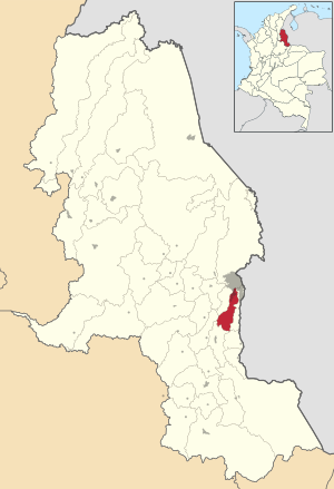 Location of the municipality and town of Los Patios in the Norte de Santander Department of Colombia.