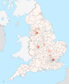 Districts of England by Bangladeshi Percentage