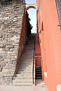 Photo from the bottom of the Exorcist steps looking up