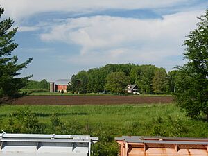 A small farm viewed from the railroad overpass on Robin Avenue