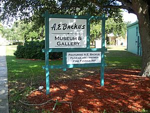 Ft Pierce FL Backus Gallery-Museum sign01