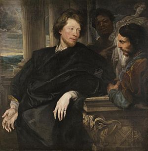 George Gage with two men, by Anthony van Dyck