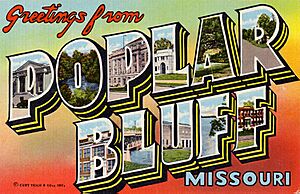 Greetings from Poplar Bluff, Missouri - Large Letter Postcard